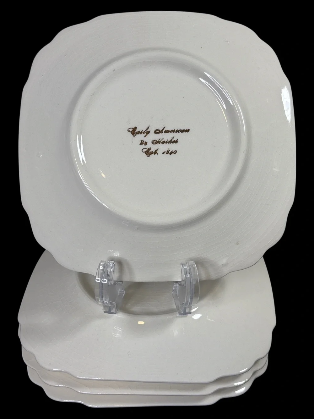 Harker Early American Set of 4 bread/dessert plates 6.5”